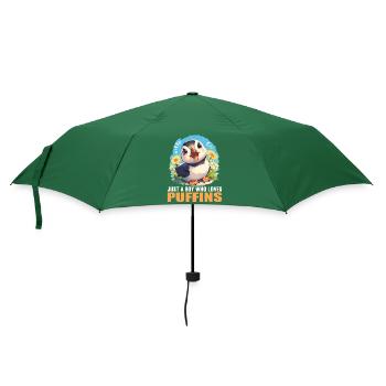 Papageientaucher - Regenschirm (klein) - Flaschengrün - Vorne
