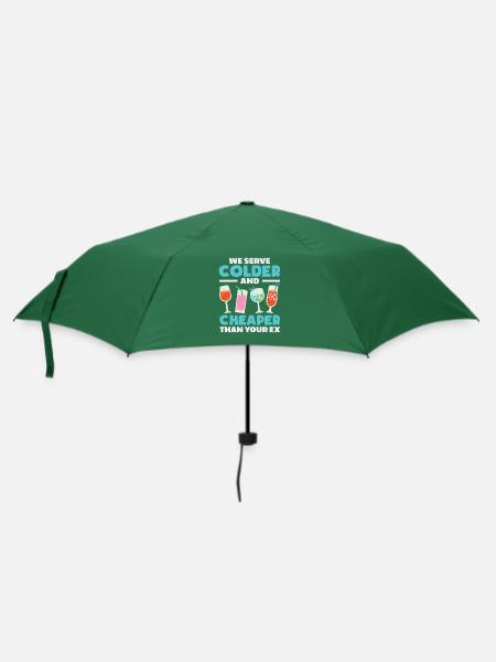 Barkeeper Wir Servieren Kälter - Regenschirm (klein) - Flaschengrün
