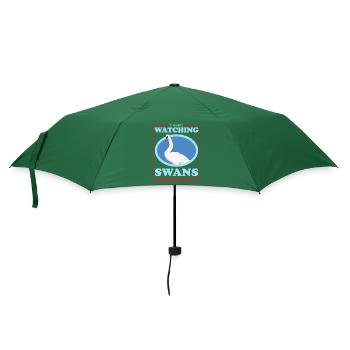 Schwäne Schwan Schwanenliebhaber Geschenk - Regenschirm (klein) - Flaschengrün - Vorne