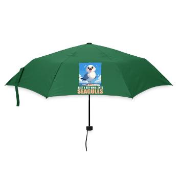 Möwen Möwe - Regenschirm (klein) - Flaschengrün - Vorne