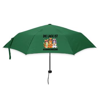 Die Lage Ist Besäufniserregend - Regenschirm (klein) - Flaschengrün - Vorne