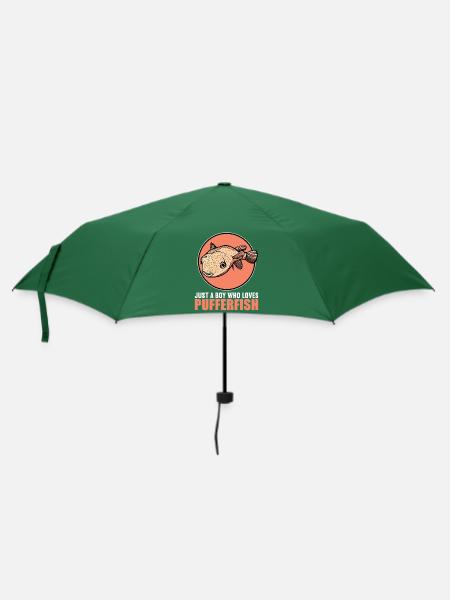 Kugelfische Kugelfisch - Regenschirm (klein) - Flaschengrün