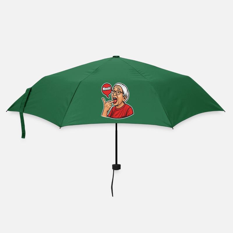 Asiatische Mutter mit Sprechblasen-Design - Regenschirm (klein) - Flaschengrün