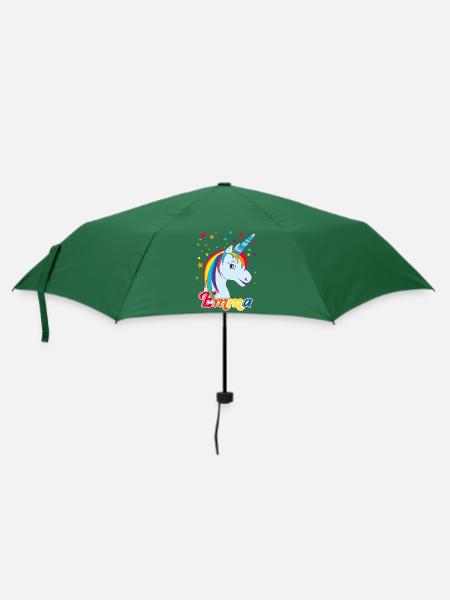 Emma, Mädchenname, Lieblingsname - Regenschirm (klein) - Flaschengrün