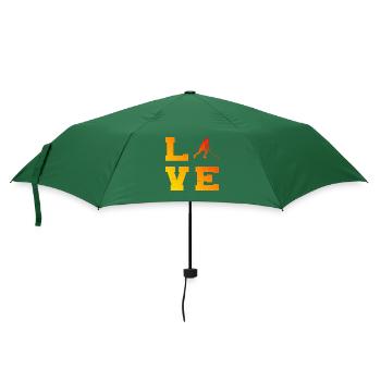 Hallenhockey Geschenkidee für ein Unihockeyspieler - Regenschirm (klein) - Flaschengrün - Vorne
