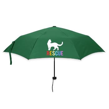 Katzenrettung Tierrechte Tierrettung Tierheim - Regenschirm (klein) - Flaschengrün - Vorne