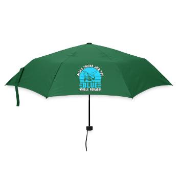 Blues-Kreuzfahrt nehmen Sie an der Blue Whale Parade teil - Regenschirm (klein) - Flaschengrün - Vorne
