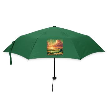 Saskatchewan Kanada Himmel Leuchtende Farben Lila - Regenschirm (klein) - Flaschengrün - Vorne