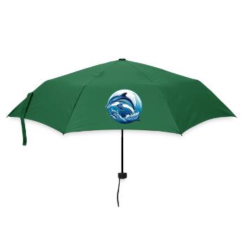Delfin für einen Biologe Delphinliebhaber - Regenschirm (klein) - Flaschengrün - Vorne
