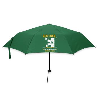 Rentner Rente Rentenbeginn Puzzeln - Regenschirm (klein) - Flaschengrün - Vorne