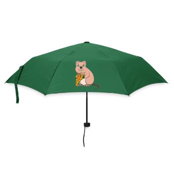Quokka-Liebhaber Quokka-Flüsterer Tier-Pizza - Regenschirm (klein) - Flaschengrün - Vorne