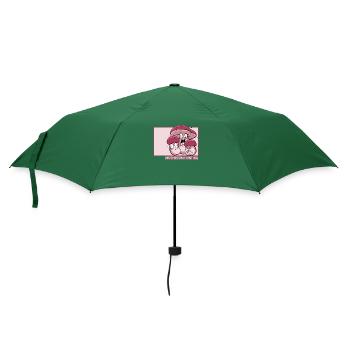 Pilzjagd-Gekritzel Chinesischer Hanzi-Pilz - Regenschirm (klein) - Flaschengrün - Vorne