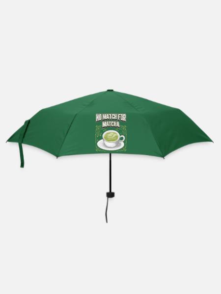 Matcha lustiger Spruch, vintage Matcha Tee - Regenschirm (klein) - Flaschengrün