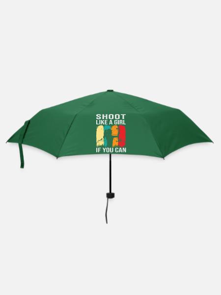 Bogenschießen Frau- Bogenschützin Spruch - Regenschirm (klein) - Flaschengrün