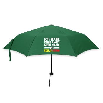 Ich habe keine Angst meine Mama ist Sizilianerin - Regenschirm (klein) - Flaschengrün - Vorne