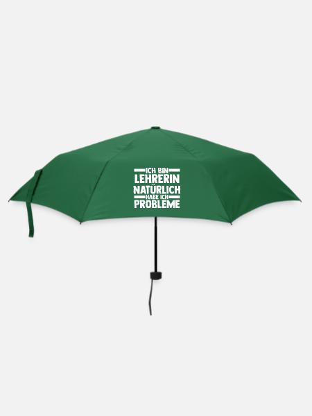 Schullehrerin Lehrerin - Regenschirm (klein) - Flaschengrün