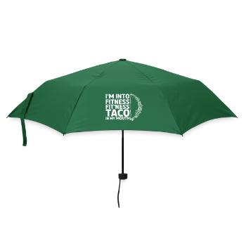 Ich stehe auf Fitness-Fit'ness-Taco in meinem Mund. - Regenschirm (klein) - Flaschengrün - Vorne