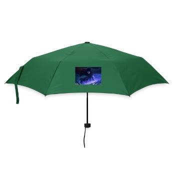 Wilder Krieger im Dunkeln - Regenschirm (klein) - Flaschengrün - Vorne