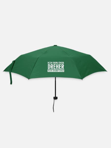 Dreher Spruch Drehmaschinen Lustig Dreher Geschenk - Regenschirm (klein) - Flaschengrün