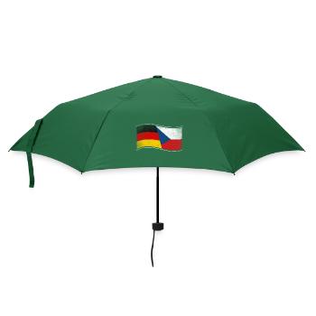 Tschechien Design für stolze Deutsch-Tschechen - Regenschirm (klein) - Flaschengrün - Vorne