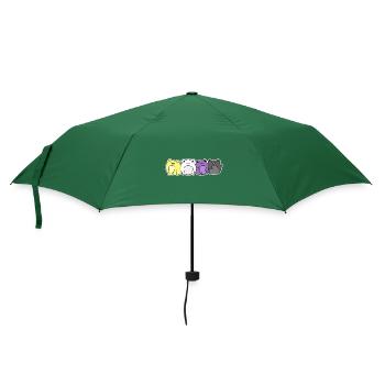 Nichtbinäres Flaggenfrosch-Design für stolze Enbys - Regenschirm (klein) - Flaschengrün - Vorne
