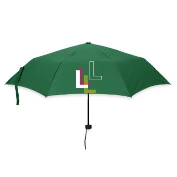 L - Anfangsbuchstaben Design Geschenke - Regenschirm (klein) - Flaschengrün - Vorne