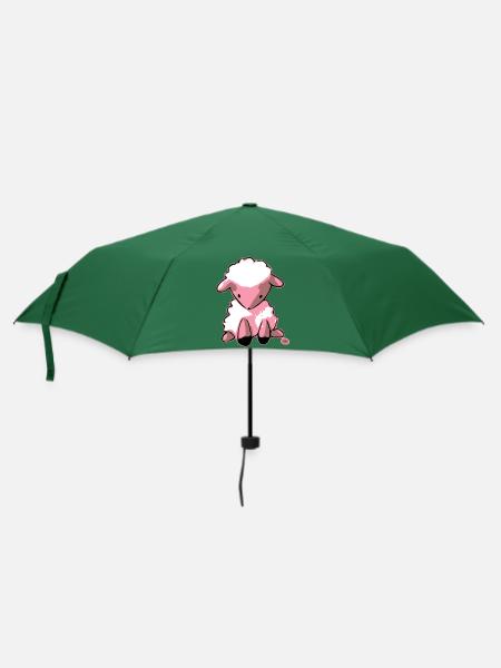 Milo das kleine Schaf - Regenschirm (klein) - Flaschengrün