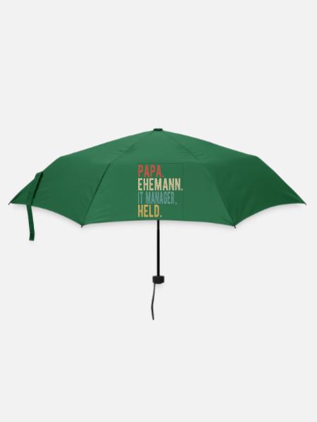 It Manager Papa Ehemann Held - Regenschirm (klein) - Flaschengrün
