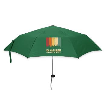 Ich Mag Bäume Die Halten Die Fresse - Regenschirm (klein) - Flaschengrün - Vorne