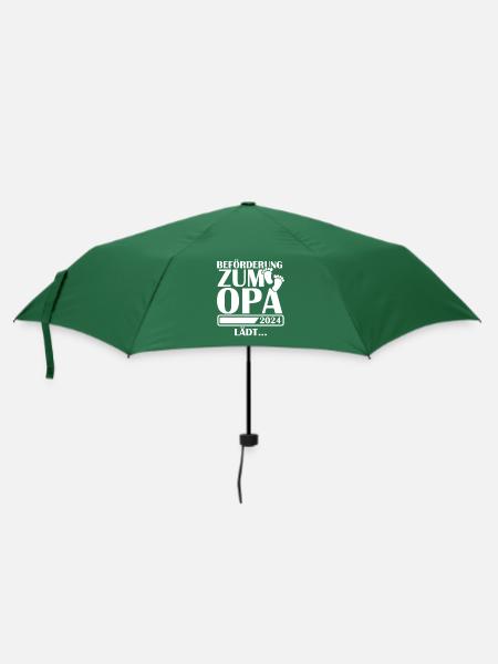 Beförderung zum Opa 2024 - Regenschirm (klein) - Flaschengrün