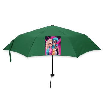 Anime Mein ewiger Valentinstag - Regenschirm (klein) - Flaschengrün - Vorne