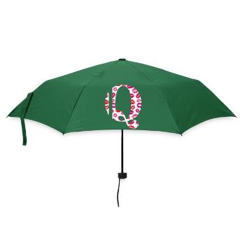 Buchstabe q Küsse - Regenschirm (klein) - Flaschengrün - Vorne