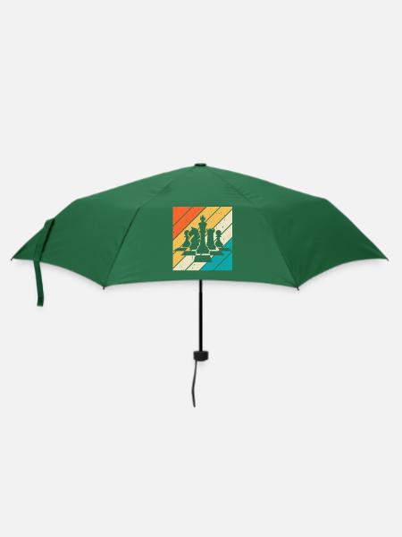Schach - Regenschirm (klein) - Flaschengrün