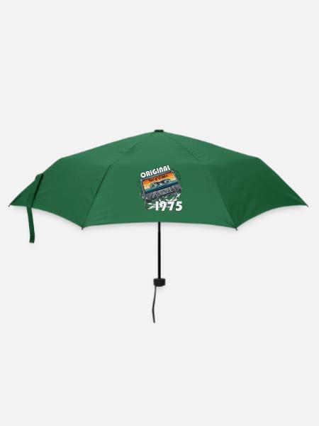 50. Geburtstag Vintage Oktober 1975 Kassette 1975 - Regenschirm (klein) - Flaschengrün