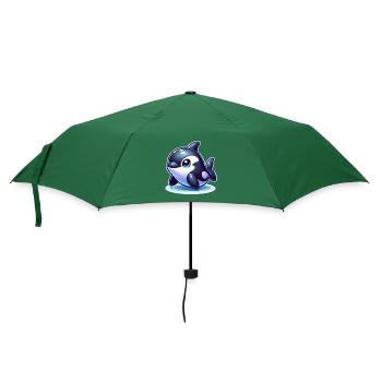 Orca Schwertwal - Regenschirm (klein) - Flaschengrün - Vorne