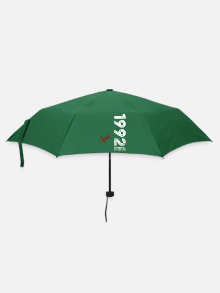 33. Geburtstag Geschenk Mann Original April 1992 - Regenschirm (klein) - Flaschengrün