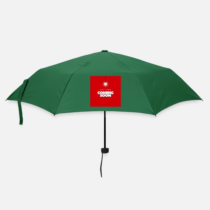 Fettes rotes Design mit Warteansage - Regenschirm (klein) - Flaschengrün