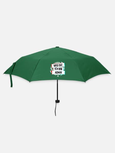 Weg Da Ich Bin Admin! - Regenschirm (klein) - Flaschengrün