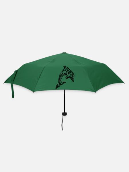 Delfin - Regenschirm (klein) - Flaschengrün
