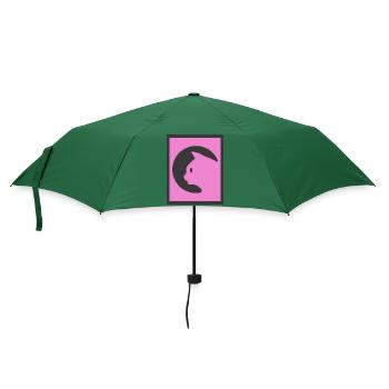 Pink Cat - Regenschirm (klein) - Flaschengrün - Vorne