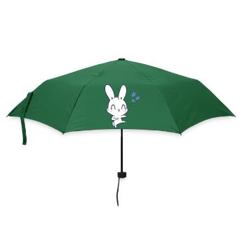 Häschen Design - Regenschirm (klein) - Flaschengrün - Vorne