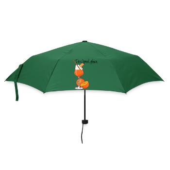 Schickes Shirt Sommer Getränk genießen - Regenschirm (klein) - Flaschengrün - Vorne
