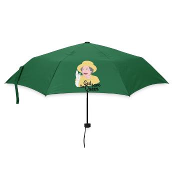 Queen Elizabeth II - Regenschirm (klein) - Flaschengrün - Vorne