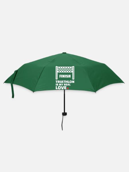 Ich Liebe Triathlon - Regenschirm (klein) - Flaschengrün