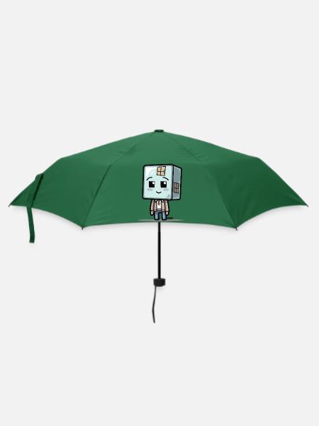 Cubeman - Regenschirm (klein) - Flaschengrün