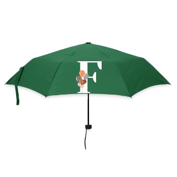Buchstabe f Geburtstagsballon - Regenschirm (klein) - Flaschengrün - Vorne
