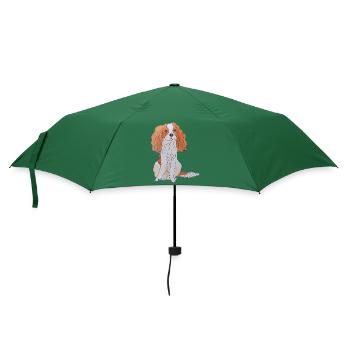 Cavalier King Charles Spaniel Fun - Regenschirm (klein) - Flaschengrün - Vorne