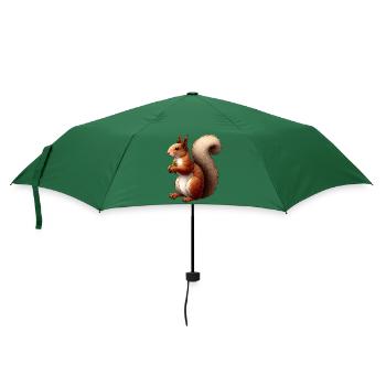 Süßes rotes Eichhörnchen - Kleiner Rotschopf - Regenschirm (klein) - Flaschengrün - Vorne
