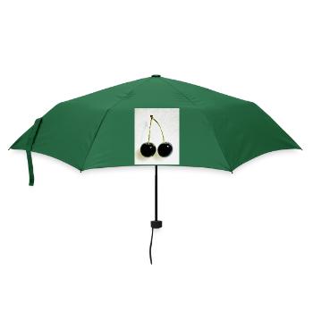 Kirsche - Regenschirm (klein) - Flaschengrün - Vorne