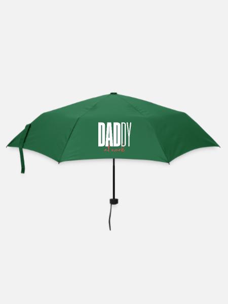 Daddy Dad at work - Regenschirm (klein) - Flaschengrün